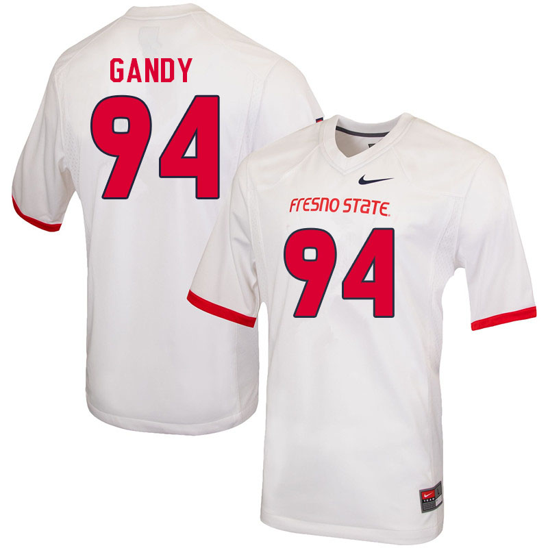 Men #94 Julius Gandy Fresno State Bulldogs College Football Jerseys Sale-White